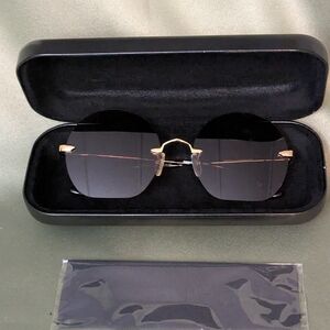 Alexander McQueen (AUTHENTIC) Black Sunglasses with Gold Details
